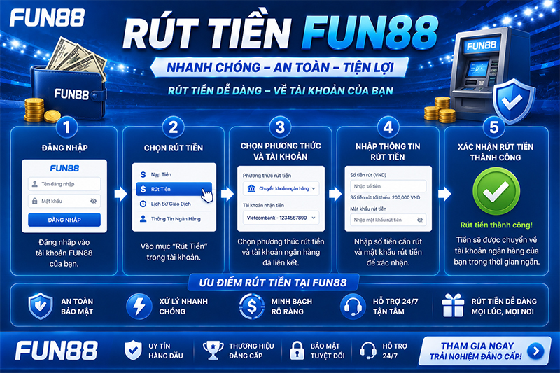Rút tiền Fun88